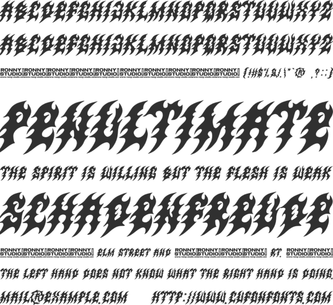 Dissident font preview