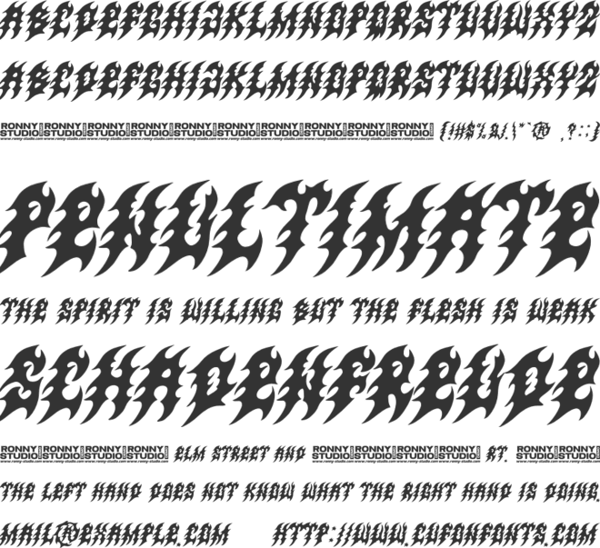 Dissident font preview