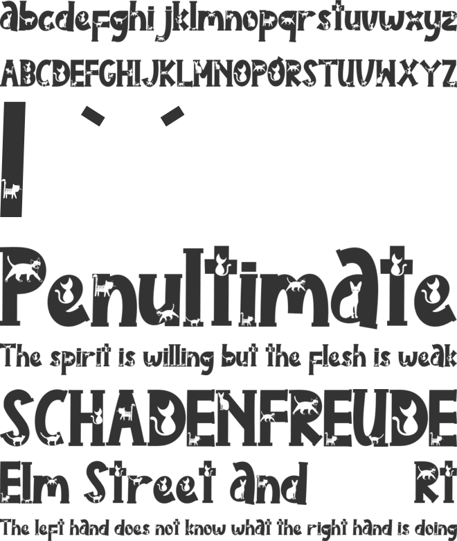 Pimpaw Cat font preview