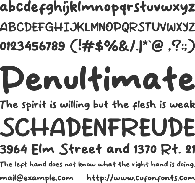 Pencil Child font preview