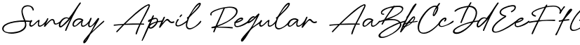 Sunday April Regular font