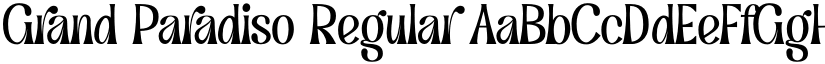 Grand Paradiso Regular font