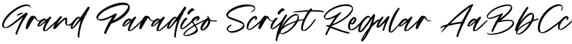 Grand Paradiso Script Regular font