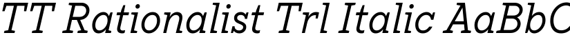 TT Rationalist Trl Italic font