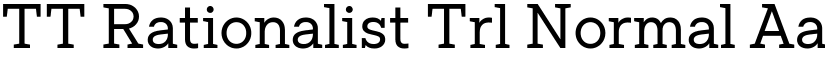 TT Rationalist Trl Normal font
