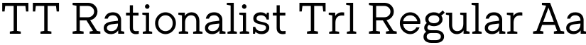 TT Rationalist Trl Regular font