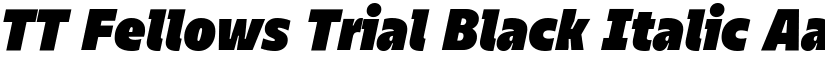 TT Fellows Trial Black Italic font