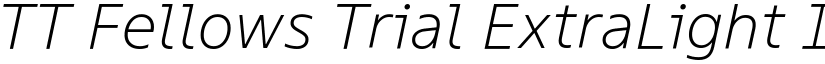 TT Fellows Trial ExtraLight Italic font