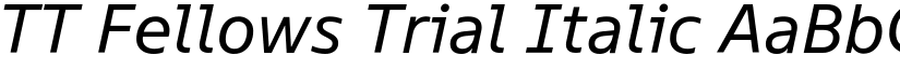 TT Fellows Trial Italic font