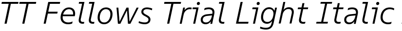 TT Fellows Trial Light Italic font