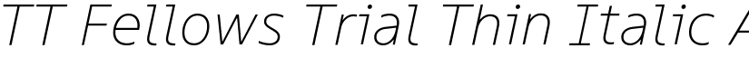 TT Fellows Trial Thin Italic font
