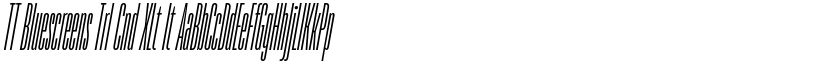 TT Bluescreens Trl Cnd XLt It font