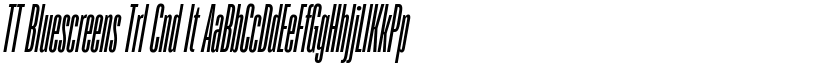 TT Bluescreens Trl Cnd It font