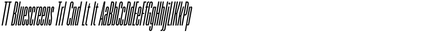 TT Bluescreens Trl Cnd Lt It font