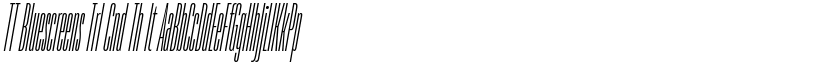 TT Bluescreens Trl Cnd Th It font