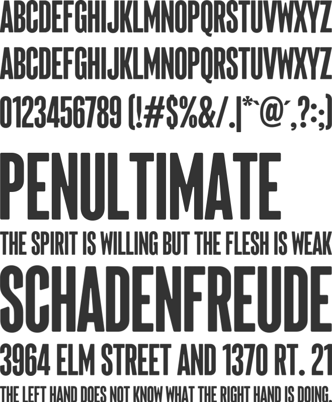 Sherman font preview