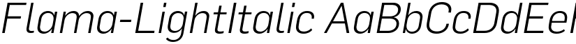 Flama-LightItalic font