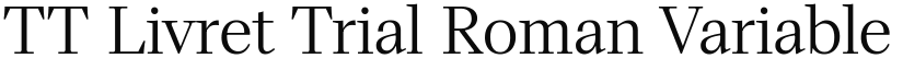 TT Livret Trial Roman Variable Regular (Variable) font