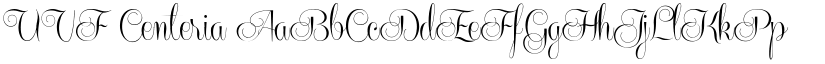 UVF Centeria font