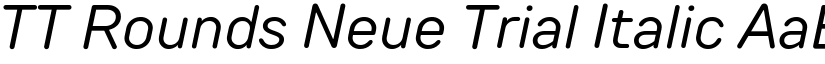 TT Rounds Neue Trial Italic font