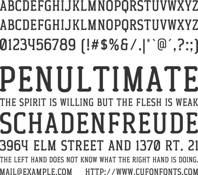 Westryder Slab Round font preview