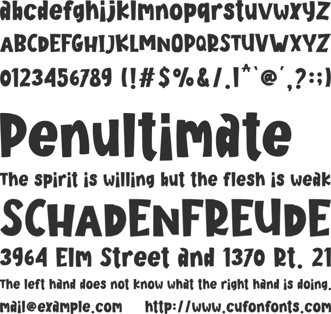 Adorable Kids font preview