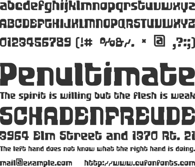 Retro 60 font preview