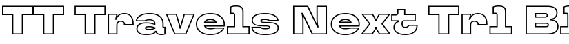 TT Travels Next Trl Blc Outline font