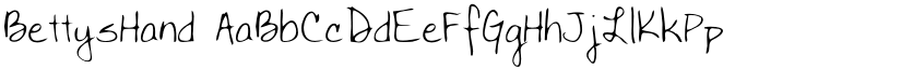 BettysHand font