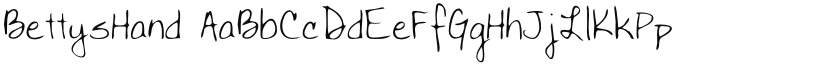 BettysHand font download