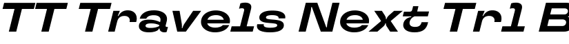 TT Travels Next Trl Bd It font