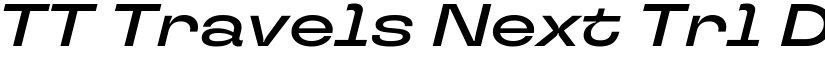 TT Travels Next Trl Db It font