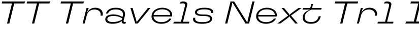 TT Travels Next Trl It font