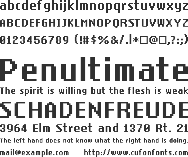 LGGothic font preview