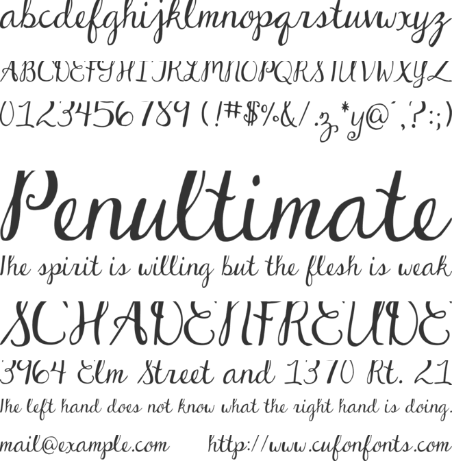 DJB Dear St. Nick font preview