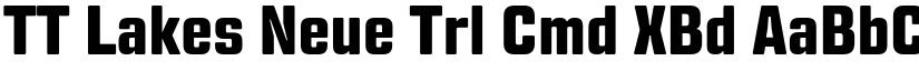 TT Lakes Neue Trl Cmd XBd font