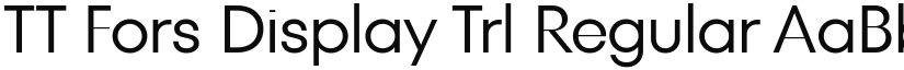 TT Fors Display Trl Regular font