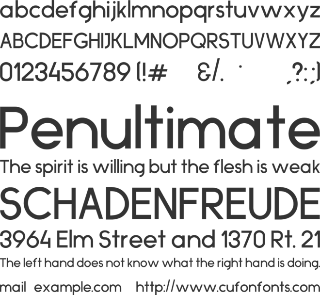 Hypereality font preview