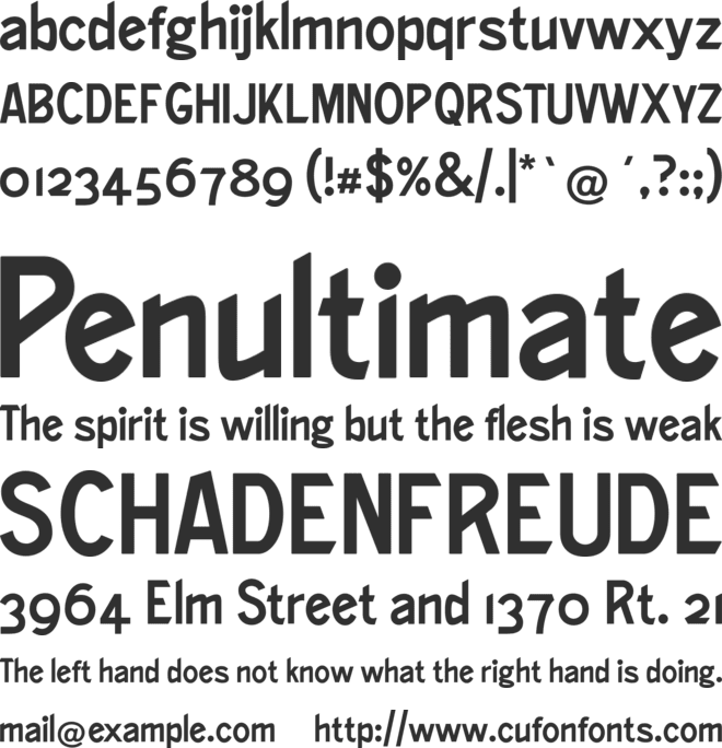 RonaldsonGothic font preview