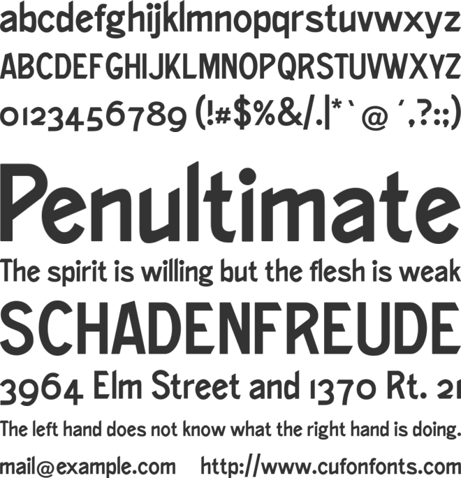 RonaldsonGothic font preview