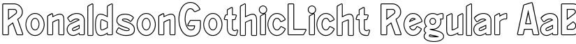 RonaldsonGothicLicht Regular font