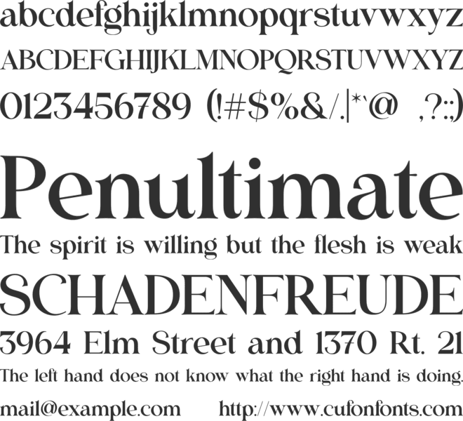 Hanoble font preview