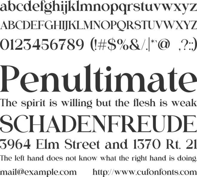 Hanoble font preview