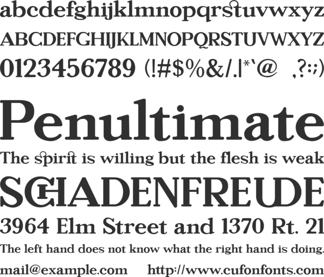 Gillty font preview