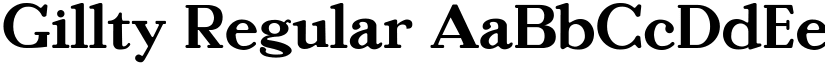 Gillty Regular font
