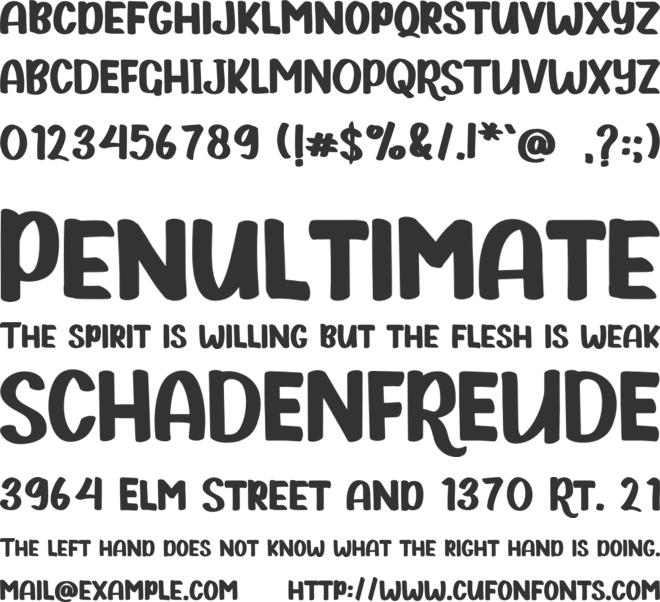 Zanda Lover font preview