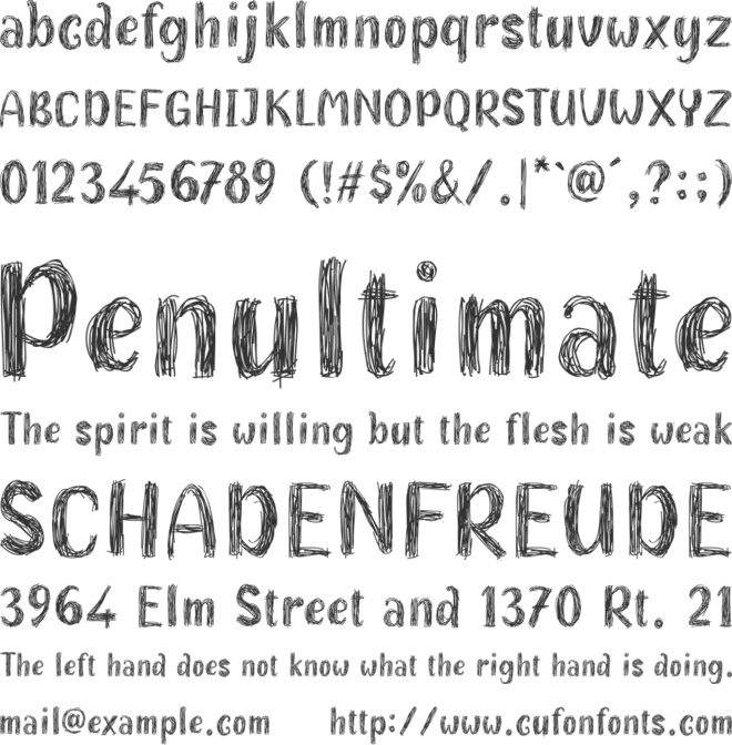 Kampung Orange font preview