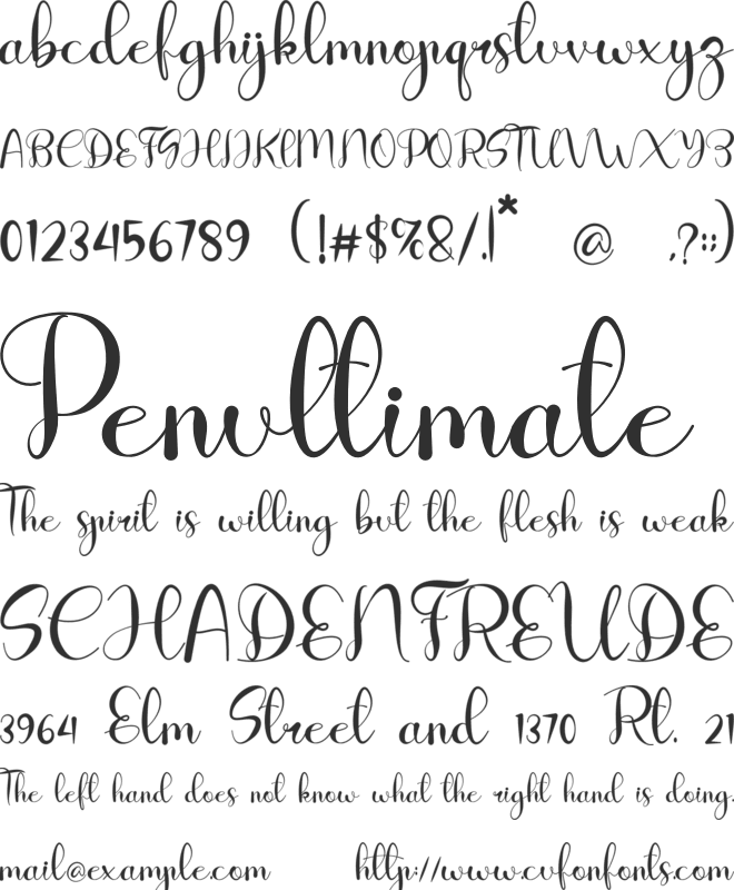 Zillions font preview