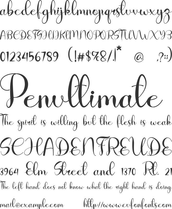 Zillions font preview