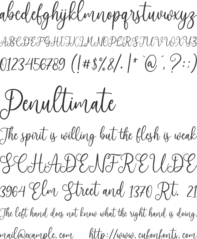 Anathelya font preview